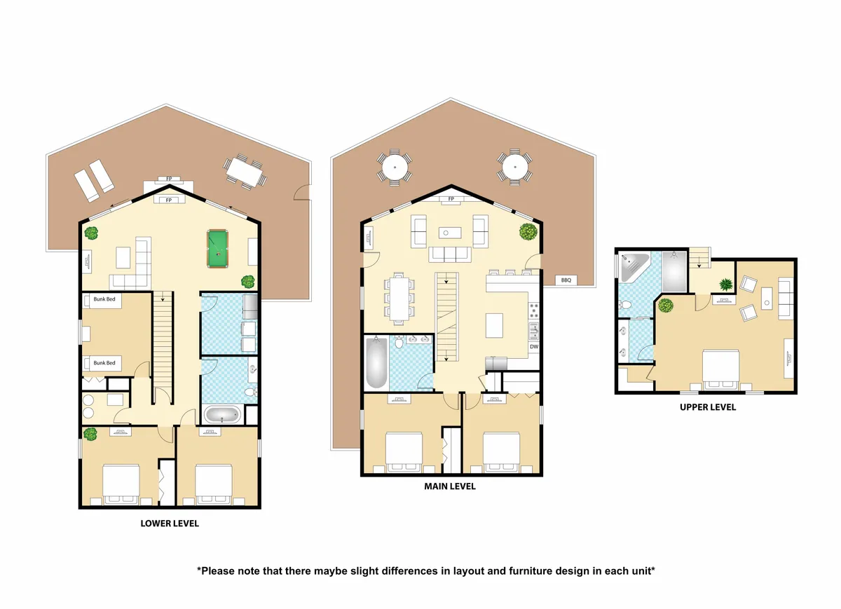 This image showcases an open living area that seamlessly connects a cozy lounge space, a well-appointed dining area, and a modern kitchen. Large windows flood the space with sunlight, and the open floor plan encourages both relaxation and communal activities. The image hints at an adjacent outdoor seating area, tying together indoor and outdoor living.